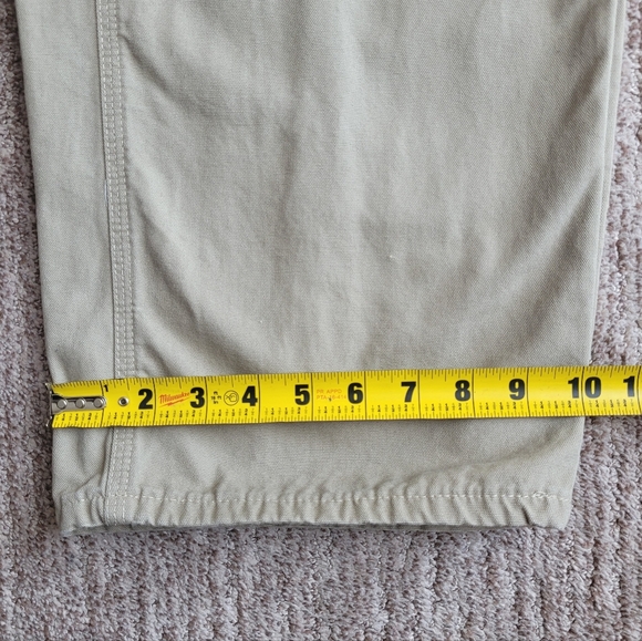 CARHARTT LOOSE ORIGINAL FIT PANTS 100% COTTON RUGGED KHAKI TAN 38 X 32 - Picture 12 of 14